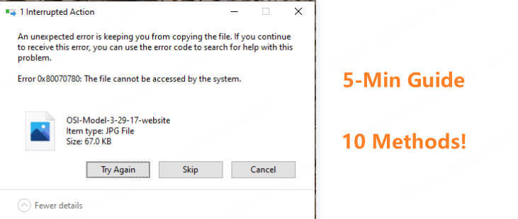 Error 0x80070780