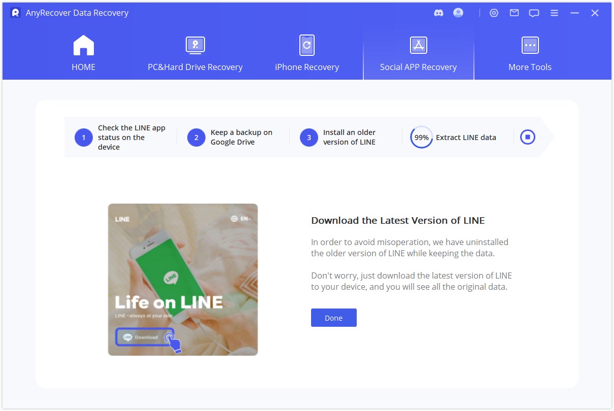 install latest version of LINE on your device