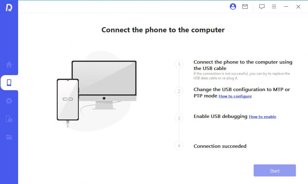 anyrecover for andriod connect to computer