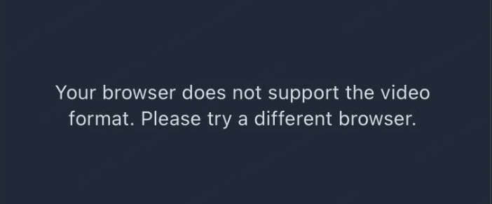 browser does not support video format