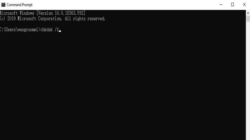 check for disk errors