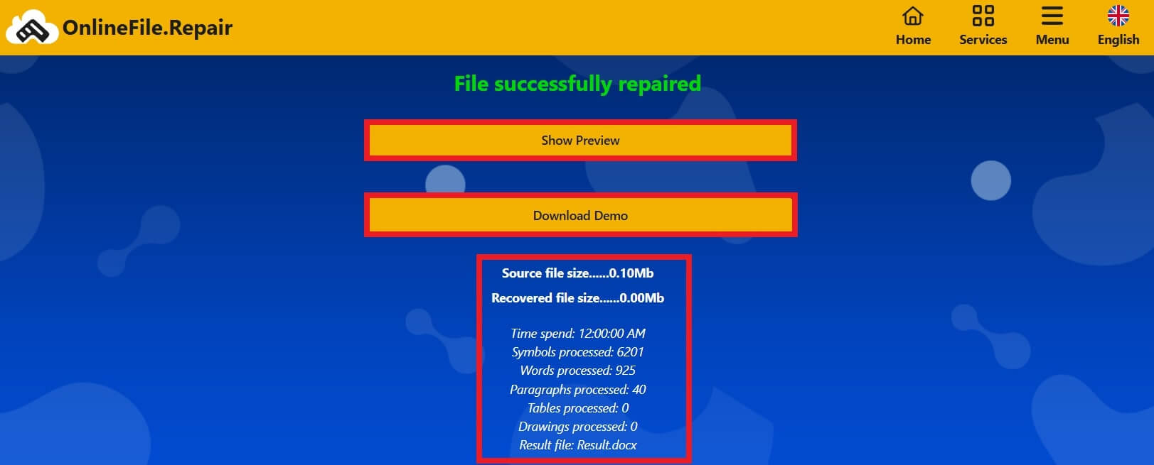 download repaired word document online