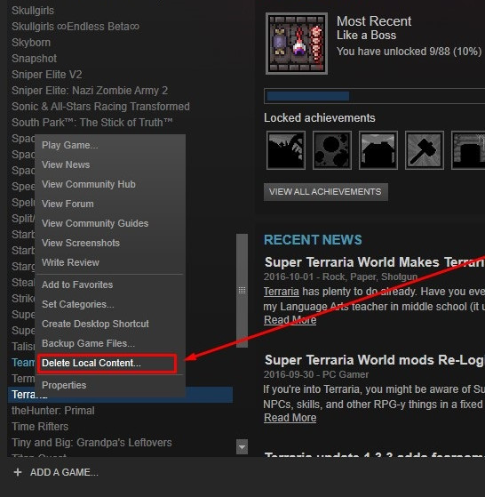 remove local file and reinstall steam