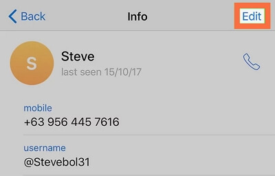edit contact