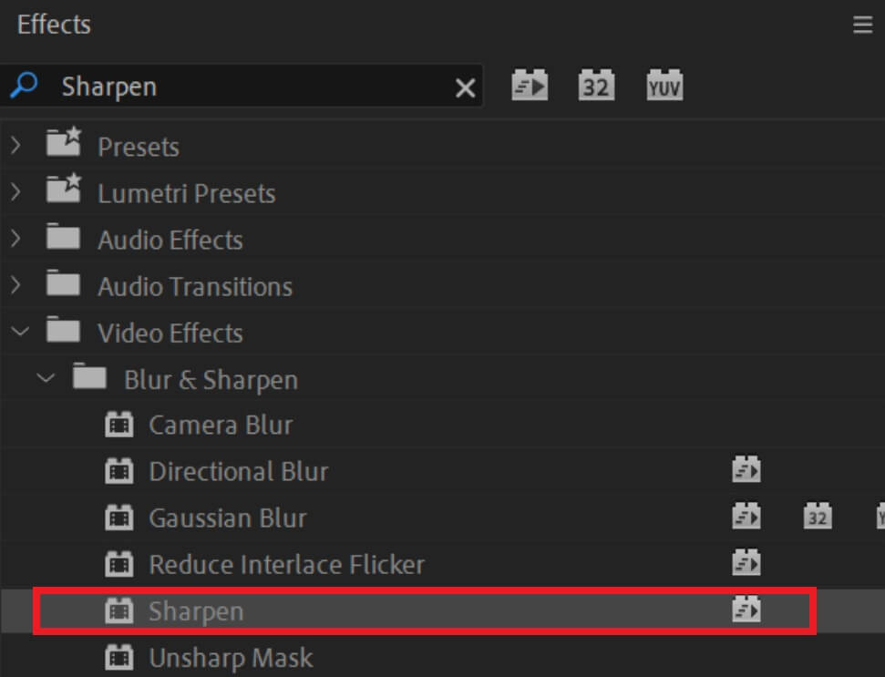 sharpen video