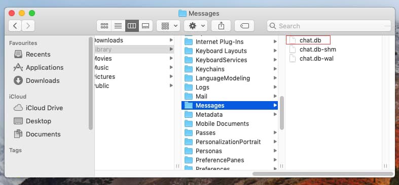 message on mac