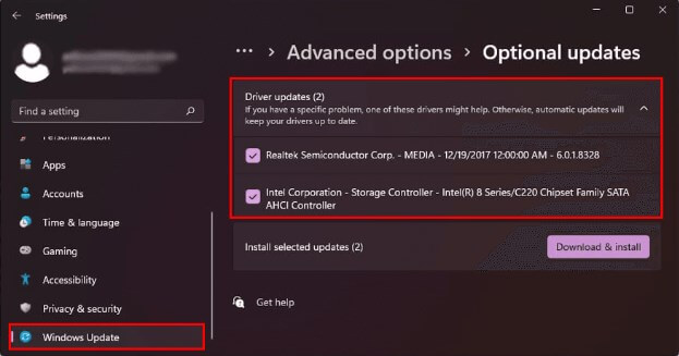 optional updates