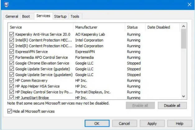 perform clean boot