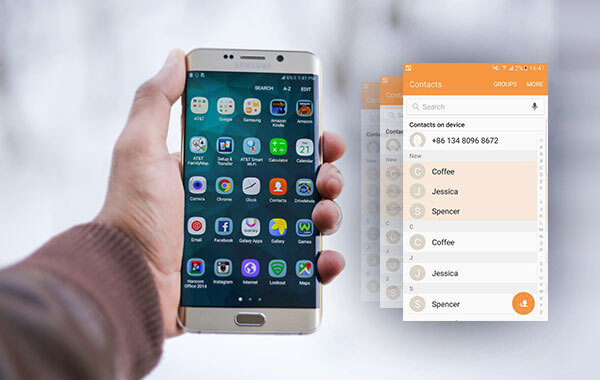 interface of how to restore contacts on samsung phone