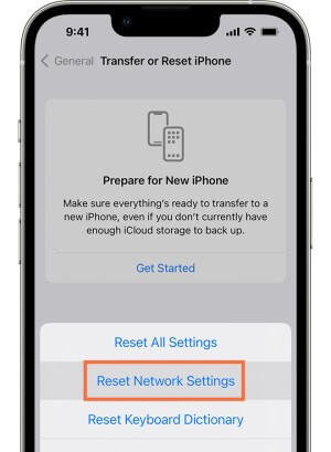 reset network settings