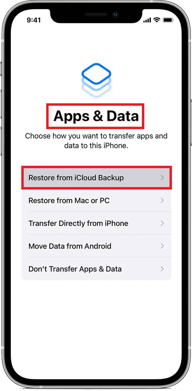restore time of icloud backup