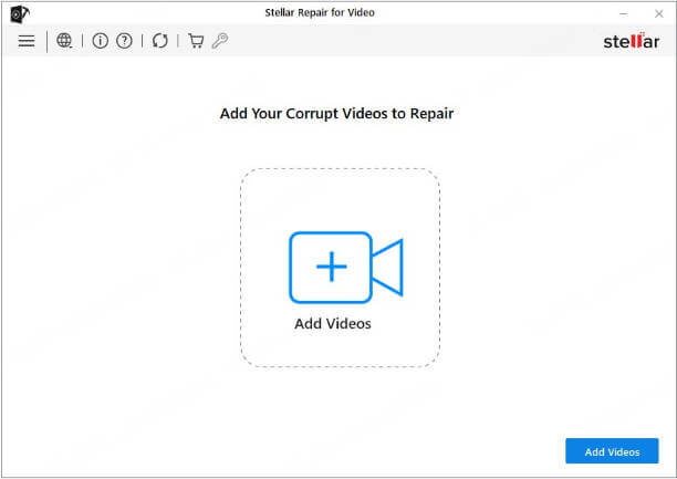 stellar add corrupted video files