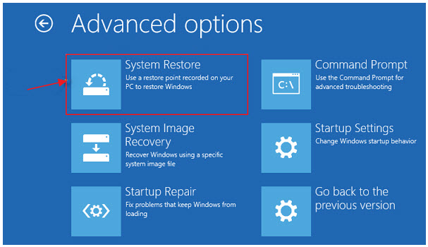 system restore