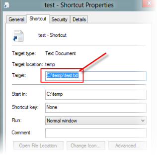 check file location