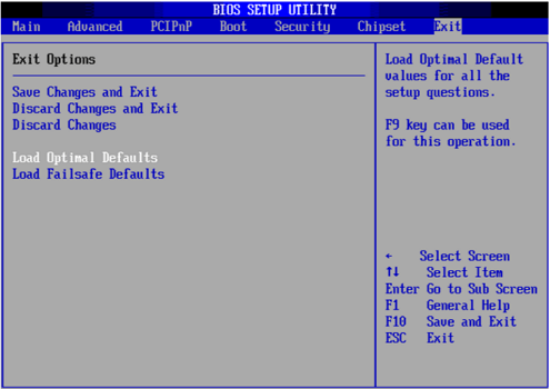 reset bios
