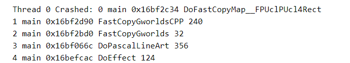 crash report by user