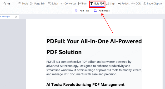 edit pdf button