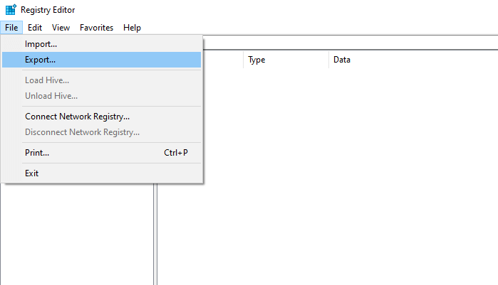 export registry