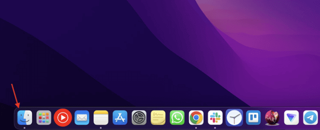 click on finder