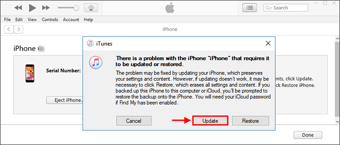 Put iPhone in Recovery Mode