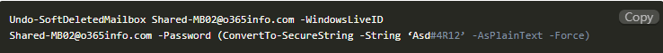 office 365 recover deleted mailbox