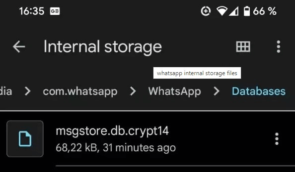rename the backup files you want to restore