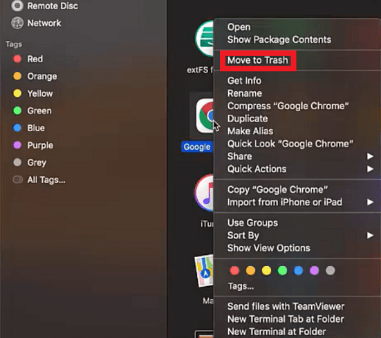 uninstalling chrome