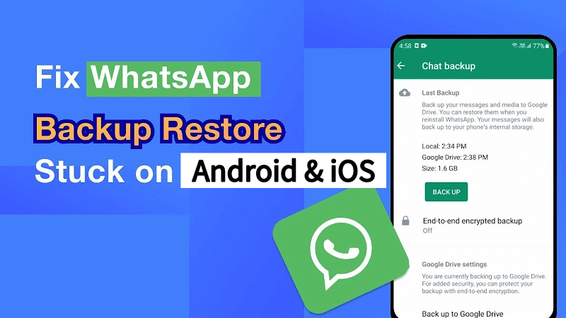 backup whatsapp stuck